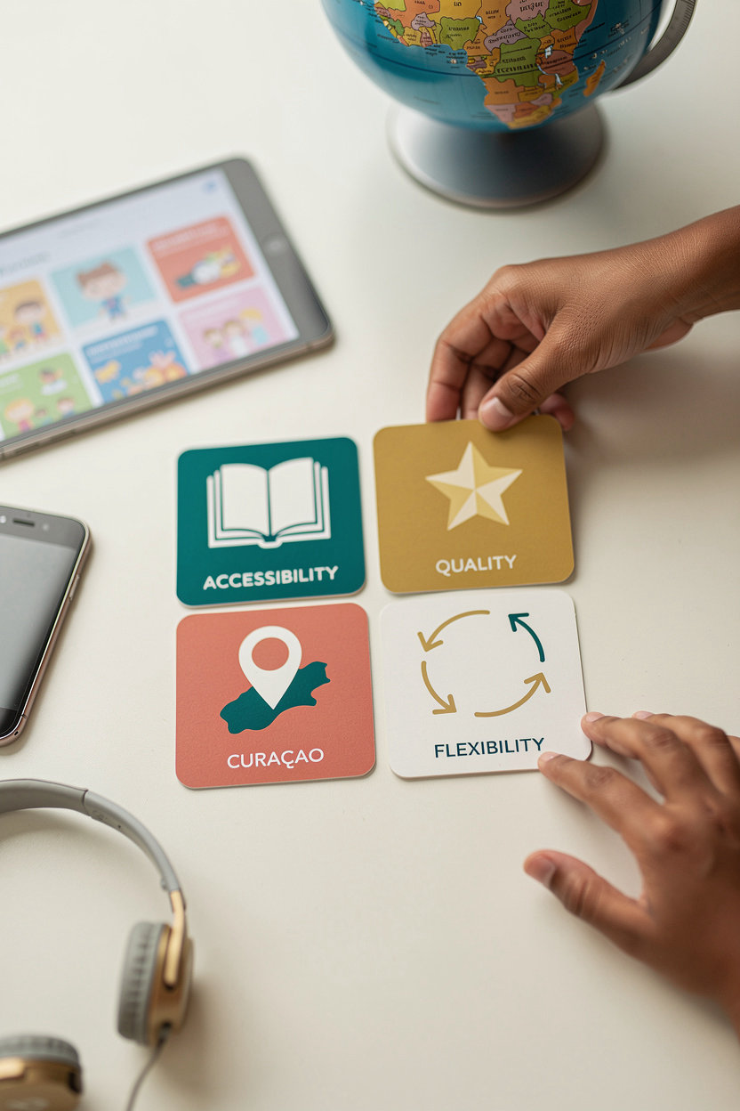 CCDI Kids Empire values - accessible educational ebooks and videos for offline learning in Curaçao